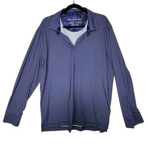 Robert Graham Long Sleeve Polo Shirt Geometric Print Button Down‎ Size L